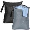 OTraki 2 Pz Borsa Impermeabile, 40x50CM Grande Sacco Biancheria Sporca, Wet Bag Piscina Wash Bag con Cerniera Borsa Viaggio Riutilizzabile per Costumi da Bagno, Asciugamani da Spiaggia
