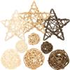9 Pcs Decorazioni Floreali Per Matrimoni Vaso Rattan Palline Di Vimini Palle