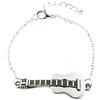 Bracciale con Chitarra acustica Argento Musica ciondolo Uomo Donna braccialetto