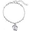 Bracciale con PIEDINI Argento ciondolo piedi bambino Mamma Nascita Donna Acciaio