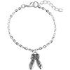 Bracciale con Scarpette Danza Argento ciondolo da Ballerina scarpa ballo Donna