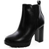 TooCool Stivaletti Donna alla Caviglia Tacco Largo Plateau Chelsea TOOCOOL AX18686-11