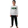 Minecraft Bambini Bianco Pigiama Lungo in Cotone Leggero Originale 6 - 12 anni