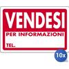 Pubblicentro spa 10x Pubblicentro Spa Cartello In Plastica Vendesi Cm 20 X 30