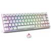 The G-Lab - Keyz Titanium WL - Tastiera Gaming Wireless 65% AZERTY - Tastiera Mecanica Switch Rosso, RGB 100% Personalizzabile, Macro programmabili - Wireless PC, PS4, PS5, Xbox - Bianco