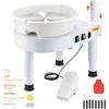 VEVOR Tornio per Ceramica, Macchina per la formatura di Ruote in Ceramica da 28 cm, velocità Regolabile da 60 a 300 Giri/min, Pedale, Gamba di Sollevamento Regolabile, Vasca Rimovibile