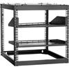 VEVOR Armadio Rack 10U a Telaio Aperto, Capacità di 68,04 kg, Rack di Rete da Parete o da Pavimento con Ripiani Ventilati, per Apparecchiature di Rete e Dispositivi AV, Nero Profondità 585 mm
