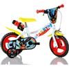 Dino Bikes Bicicletta Rotelle Bing 12" per Bambini Bianco Porta Borraccia Gomma EVA