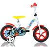 Dino Bikes Bicicletta Rotelle Bing 10" per Bambini Bianco Senza Freni Gomme EVA