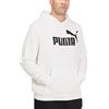 PUMA Felpa con Cappuccio da Uomo Essentials con Logo (Available in Big & Tall) con Cappuccio, Bianco/Giardino opulento, Taglia XX-Large, Puma Bianco., XXL Große Größen