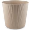 Euro 3 plast Euro3Plast Coprivaso con ruote Fyre in plastica colore sabbia cm. 35