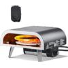 VEVOR Forno per Pizza da Esterno, Macchina per Pizza a Gas Propano da 304,8 mm, con Rotazione Elettrica, Pietra per Pizza Spessa, Borsa Trasporto, Forno a Propano per Campeggio all'Aperto, Nero