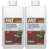 HG Detergente Brillante per Parquet (HG n. 53), Profumazione Fresca, Ripristina la Naturale Lucentezza del Pavimento, 1 L (467100108) (Confezione da 2)