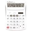 Lexibook - Calcolatrice da Ufficio a 12 cifre con Schermo Inclinato - Funzione di Base e Memoria - Tasti e Schermo Grandi per Ufficio, Scuola, casa - Solare e batterie - Bianco/Grigio - C212LXB