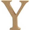 Creativ Lettera dell'alfabeto 3D autoportante da appendere, in legno MDF, personalizzabile, 13 cm x 2 cm (lettera Y)