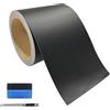 NewL Nastro adesivo in vinile nero opaco 10 cm x 900 cm per auto antigraffio