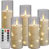 Candela LED Con Luce a Corda, Candela Alimentata a Batteria Con Telecomando E Ti