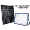 Faro Esterno 500W Con Pannello Solare e Telecomando Faretto Crepuscolare