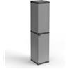 Does not apply : Armadio in Resina Di PVC E PP, 1 Anta, 3 Ripiani, Facile Da Montare, Modular S
