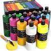 Set Colori Acrilici per Dipingere 14 X 500 Ml, Grande Flacone Acrilico in 18 Col