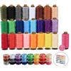 Filo per Cucire, Kit Di 50 Spolette E Bobine per Cucito, 25 Colori, 365 Metri Po
