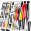 Does not apply 17 Pezzi Set Di Matite Da Carpentiere Con Temperino, Matite Meccaniche Da Carpen