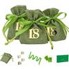 Does not apply Set 18 Anni 12 Sacchettini Juta Verde Portaconfetti 12 Applicazione '18' in Plex