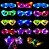 12 Pezzi Occhiale LED, Occhiali Luminosi per Feste, Occhiali Fluo Party, Regali