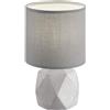 Reality Leuchten R50831087 Pike, Lampada Da Tavolo, Ceramica, E14, Grigio, 16 X