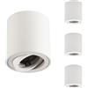 Faretto Da Soffitto Orientabile Bianco 4 Pcs,Led Faretti Da Soffitto 230V, Allum