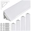 Does not apply Profilo Angolare per LED V24, Set Da 5 M (5 X 1 M), in Alluminio, Angolo Di 45 G