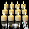 Does not apply 12 Candele LED Ricaricabile USB Con Telecomando Timer Fiamma Tremolante, Luce Bi
