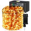 Luci Albero Di Natale Filo Di Rame Stellato,100M 1000 LED Catena Luminosa Bianco