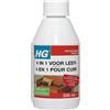 HG 4 in 1 per Pelle, Detergente di Alta qualità per Vera Pelle e Finta, Balsamo per la Pelle per Riparare e Nutrire Mobili Morbidi e Accessori, Efficace Detergente per Pelle - 250ml