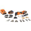 FEIN Multimaster a batteria AMM 500 Plus Top, Utensile multifunzione a batteria con oltre 30 accessori, Motore DC, Portautensile StarlockPlus, Sistema antivibrazioni