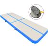 vidaXL Tappetino Ginnastica Gonfiabile con Pompa 500x100x20 cm PVC Blu