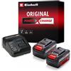 Einhell Starter Kit Einhell Power X-Change 18V 2 X 3,0Ah con Caricabatterie Batterie PXC
