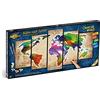 Schipper 609450856 Colorful World - Dipingere con i numeri, per adulti, inclusi pennelli e colori acrilici, 5 immagini, master class Polittico professionale, edizione 132 x 72 cm