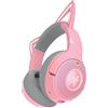 Razer Kraken Kitty V2 BT - Auriculares RGB inalámbricos por Bluetooth con orejas de gatito (Bluetooth 5.2, Diafragmas TriForce de 40 mm, Construcción ligera de 325 g) Quartz Rosa
