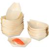 Ciotole per servire snack in legno per mini barca da sushi da 50 pezzi