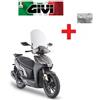 GIVI Parabrezza COMPLETO chiaro KYMCO Agility S 125 200 2022 2023 2024 2025 GIVI