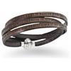 Amen Bracciale Avvolgente Pelle Marrone con Padre Nostro - Idea Regalo Amen PNIT05-60