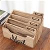 Organizzatore di Portalettere in legno con 4 scomparti Accessori per ufficio