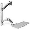 DIGITUS Supporto per Monitor e Tastiera - Montaggio a Parete - 1 Monitor - Fino a 2x 6 kg - VESA 75x75, 100x100 - Argento