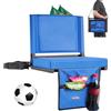 VEVOR Sedia da Stadio Pieghevole con Schienale Seduta Imbottita con Tracolla Larghezza 431,8 mm Cuscino del Sedile per Campeggio Prato Giardino Gancio e Tasca Laterale, Blu, Confezione da 1