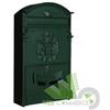 CASSETTA POSTALE BUCA LETTERE POSTA REGIA VERDE 25,5X9X41 CM ALLUMINIO