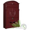 CASSETTA POSTALE BUCA LETTERE POSTA REGIA ROSSO 25,5X9X41 CM ALLUMINIO