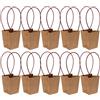 10 Pcs Sacchetti Porta-mazzi Di Fiori Per Bouquet Carta Con Manici