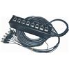 QUIK LOK - BOX/602-10K Stage Box 8 IN 10 mt, Serie di Stage Box Made in China, Dispositivo audio 8 Input XLR Bilanciati, con Cavo da 10 m di Lunghezza