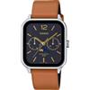 Casio Orologio Uomo Casio MTP-M305L-1A Fasi Lunari Quarzo Cinturino Pelle Marrone M...
